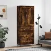 vidaXL Vidaxl Buffet Haut Chêne Fumé 69,5x34x180 Cm Bois D'ingénierie