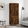 vidaXL Buffet haut Chêne fumé 69,5x34x180 cm Bois d'ingénierie