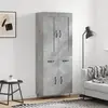 vidaXL Buffet haut Gris béton 69,5x34x180 cm Bois d'ingénierie