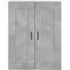 vidaXL Buffet haut Gris béton 69,5x34x180 cm Bois d'ingénierie
