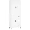 vidaXL Buffet haut Blanc 69,5x34x180 cm Bois d'ingénierie