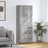 vidaXL Buffet haut Sonoma gris 69,5x34x180 cm Bois d'ingénierie
