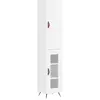 vidaXL Buffet haut Blanc brillant 34,5x34x180 cm Bois d'ingénierie
