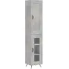 vidaXL Buffet haut Gris béton 34,5x34x180 cm Bois d'ingénierie