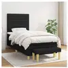 vidaXL Sommier à lattes de lit et matelas Noir 80x200 cm Tissu