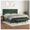 vidaXL Sommier à lattes de lit et matelas Vert foncé 200x200cm Velours