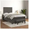 vidaXL Sommier à lattes de lit et matelas Gris foncé 120x200cm Velours