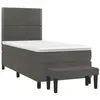 vidaXL Sommier à lattes de lit avec matelas Gris foncé 100x200 cm