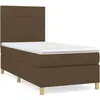 vidaXL Sommier à lattes de lit avec matelas Marron foncé 90x190 cm
