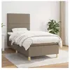 vidaXL Sommier à lattes de lit avec matelas Taupe 90x200 cm Tissu