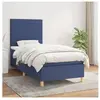 vidaXL Sommier à lattes de lit avec matelas Bleu 90x190 cm Tissu