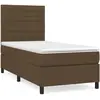 vidaXL Sommier à lattes de lit avec matelas Marron foncé 100x200 cm