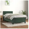 vidaXL Sommier à lattes de lit avec matelas Vert foncé 90x190 cm