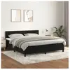 vidaXL Sommier à lattes de lit et matelas Noir 160x200 cm Velours
