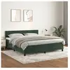 vidaXL Sommier à lattes de lit et matelas Vert foncé 180x200cm Velours