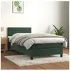 vidaXL Sommier à lattes de lit avec matelas Vert foncé 90x190 cm