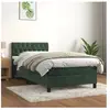 vidaXL Sommier à lattes de lit avec matelas Vert foncé 100x200 cm