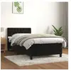 vidaXL Sommier à lattes de lit avec matelas Noir 90x200 cm Velours