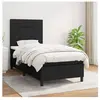 vidaXL Sommier à lattes de lit et matelas Noir 80x200 cm Tissu