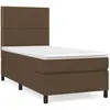 vidaXL Sommier à lattes de lit avec matelas Marron foncé 200x200 cm