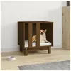 vidaXL Niche pour chien Marron miel 50x40x52 cm Bois de pin massif