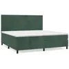 vidaXL Sommier à lattes de lit et matelas Vert foncé 140x190cm Velours