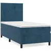 vidaXL Sommier à lattes de lit avec matelas Bleu foncé 90x190 cm