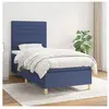 vidaXL Sommier à lattes de lit avec matelas Bleu 80x200 cm Tissu