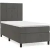 vidaXL Sommier à lattes de lit et matelas Gris foncé 90x190 cm Velours