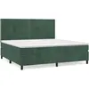 vidaXL Sommier à lattes de lit et matelas Vert foncé 200x200cm Velours