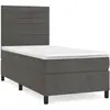 vidaXL Sommier à lattes de lit et matelas Gris foncé 90x190 cm Velours