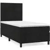 vidaXL Sommier à lattes de lit avec matelas Noir 90x190 cm Velours