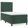 vidaXL Sommier à lattes de lit et matelas Vert foncé 140x200cm Velours