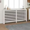 vidaXL Cache-radiateur Blanc 169x19x84 cm Bois massif de pin