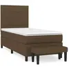 vidaXL Sommier à lattes de lit avec matelas Marron foncé 180x200 cm
