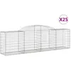 vidaXL Paniers à gabions arqués 25 pcs 300x50x80/100 cm fer galvanisé