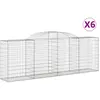 vidaXL Paniers à gabions arqués 6 pcs 300x50x100/120 cm fer galvanisé