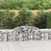 vidaXL Paniers à gabions arqués 3 pcs 300x50x60/80 cm fer galvanisé