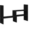 vidaXL Support pour moniteur Noir (39-72)x17x43 cm Bois de pin solide