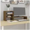vidaXL Support de moniteur Marron miel 81x20x30 cm Bois de pin solide