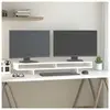 vidaXL Support de moniteur Blanc 100x27x14 cm Bois de pin solide