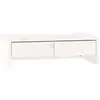 vidaXL Support de moniteur Blanc 50x27x15 cm Bois de pin solide