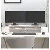 vidaXL Support de moniteur Blanc 100x27,5x15 cm Bois de pin solide