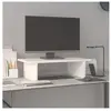 vidaXL Support de moniteur Blanc 50x27x15 cm Bois de pin solide