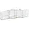 vidaXL Paniers à gabions arqués 15 pcs 400x50x100/120 cm Fer galvanisé