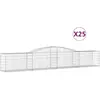 vidaXL Paniers à gabions arqués 25 pcs 400x50x60/80 cm Fer galvanisé
