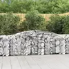 vidaXL Paniers à gabions arqués 5 pcs 400x50x80/100 cm Fer galvanisé