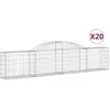 vidaXL Paniers à gabions arqués 20 pcs 300x30x60/80 cm Fer galvanisé