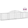 vidaXL Paniers à gabions arqués 30 pcs 300x30x60/80 cm fer galvanisé