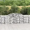 vidaXL Paniers à gabions arqués 5 pcs 300x30x80/100 cm fer galvanisé
